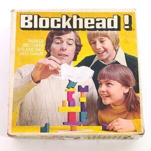 VINTAGE 1975 BLOCKHEAD! Parker Brothers Balancing Game Original Box